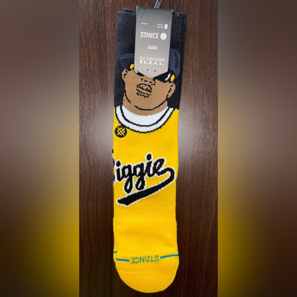 THE NOTORIOUS B.I.G. STANCE NOVELTY CREW SOCKS NWT MEN’S SHOE SIZE 6-8.5